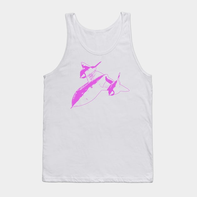 Lockheed SR-71 Blackbird - Pink Design Tank Top by PlaneJaneDesign